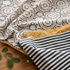 Handblock Canvas Table Runner — Mandala Stripe | AZO Free Cotton | Jaipur Artisan