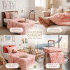 Single Bed Cotton Dohar – Blush Coral Suminagashi Inspired