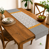 Handblock Canvas Table Runner — Mandala Stripe | AZO Free Cotton | Jaipur Artisan