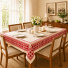 Handblock Slub Cotton Tablecloth- Tuscan Heritage | AZO Free Cotton | Jaipur Artisan