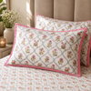 400 TC Percale Cotton Flat Bedsheet — Blush Paisley | Handblock Print | Jaipur Artisan | AZO Free (Copy)