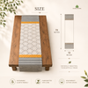 Handblock Canvas Table Runner — Mandala Stripe | AZO Free Cotton | Jaipur Artisan