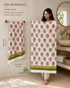 Anar Bloom Cotton Waffle Bath Towel – 30 × 60 Inches