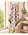 Anar Bloom Cotton Waffle Bath Towel – 30 × 60 Inches
