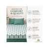 400 TC Percale Cotton Flat Bedsheet —  Aqua Geometric | Handblock Print | Jaipur Artisan | AZO Free