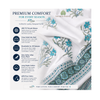 400 TC Percale Cotton Flat Bedsheet — Celeste Bloom | Handblock Print | Jaipur Artisan | AZO Free
