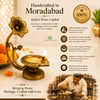 Pure Brass Antique Akhand Diya | Set of 3 Detachable Pieces | Moradabad Artisan | Festive Home Decor
