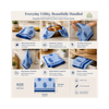 Hand Block Printed Cotton Waffle Hand Towels Set of 2- Neel Pushp | Soft & absorbent