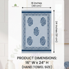 Hand Block Printed Cotton Waffle Hand Towels Set of 2- Neel Pushp | Soft & absorbent
