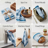Hand Block Printed Cotton Waffle Hand Towels Set of 2- Neel Pushp | Soft & absorbent