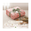 Single Bed Cotton Dohar – Blush Coral Suminagashi Inspired