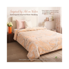 Single Bed Cotton Dohar – Warm Apricot Suminagashi Inspired