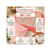Handblock Canvas Placemat & Napkin Set of 6 — Coral Blossom | AZO Free | Jaipur Artisan