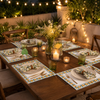 Sunehri Bloom Artisan Dining Table Linen Set – 6 Placemats & 6 Napkins
