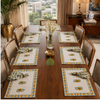 Sunehri Bloom Artisan Dining Table Linen Set – 6 Placemats & 6 Napkins