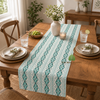 Mint Heritage Artisan Canvas Table Runner– 13 x 72 Inches