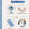 Azure Palm Artisan Canvas Table Runner – 13×72 Inches