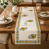 Sunflower Bloom Artisan Canvas Table Runner – 13 × 72 Inches