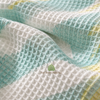 Luxe Bamboo Waffle Spa Towel Set – Bath & Hand Towels (Sage Green + Yellow)