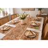 Terracotta Heritage Kilim-Inspired 6-Seater Dining Table Linen Set