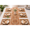 Terracotta Heritage Kilim-Inspired 6-Seater Dining Table Linen Set
