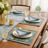 Celeste Kilim Luxe Dining Table Linen Set – 13x72 Runner, 6 Placemats & 6 Cotton Napkins