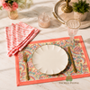 Coral Blossom Artisan Dining Table Linen Set