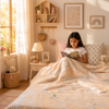 Water Marbled Cotton Single Bed Dohar | 60 × 90 Inches | Reversible Cotton Dohar with Soft Flannel Layer | Lightweight All Season Blanket