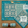 Aqua Mosaic Artisan Canvas Dining Linen Set