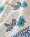 Blue Paisley Cotton Waffle Bath Towel | 30 x 60 Inch