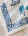 Blue Paisley Cotton Waffle Bath Towel | 30 x 60 Inch