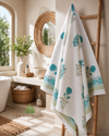 Laguna Bloom Artisan Cotton Waffle Bath Towel – 30 x 60 Inch