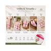 Hand Block Printed Cotton Waffle Hand Towels Set of 2-Pink Blossom | Soft & absorbent
