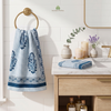 Hand Block Printed Cotton Waffle Hand Towels Set of 2- Neel Pushp | Soft & absorbent
